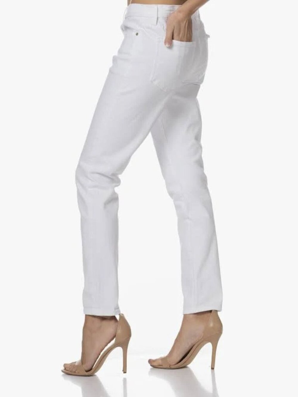 Frame Le Garcon Jeans Mid Rise Cotton Denim Pants Straight Leg 5 Pocket White 29 - Picture 4 of 11